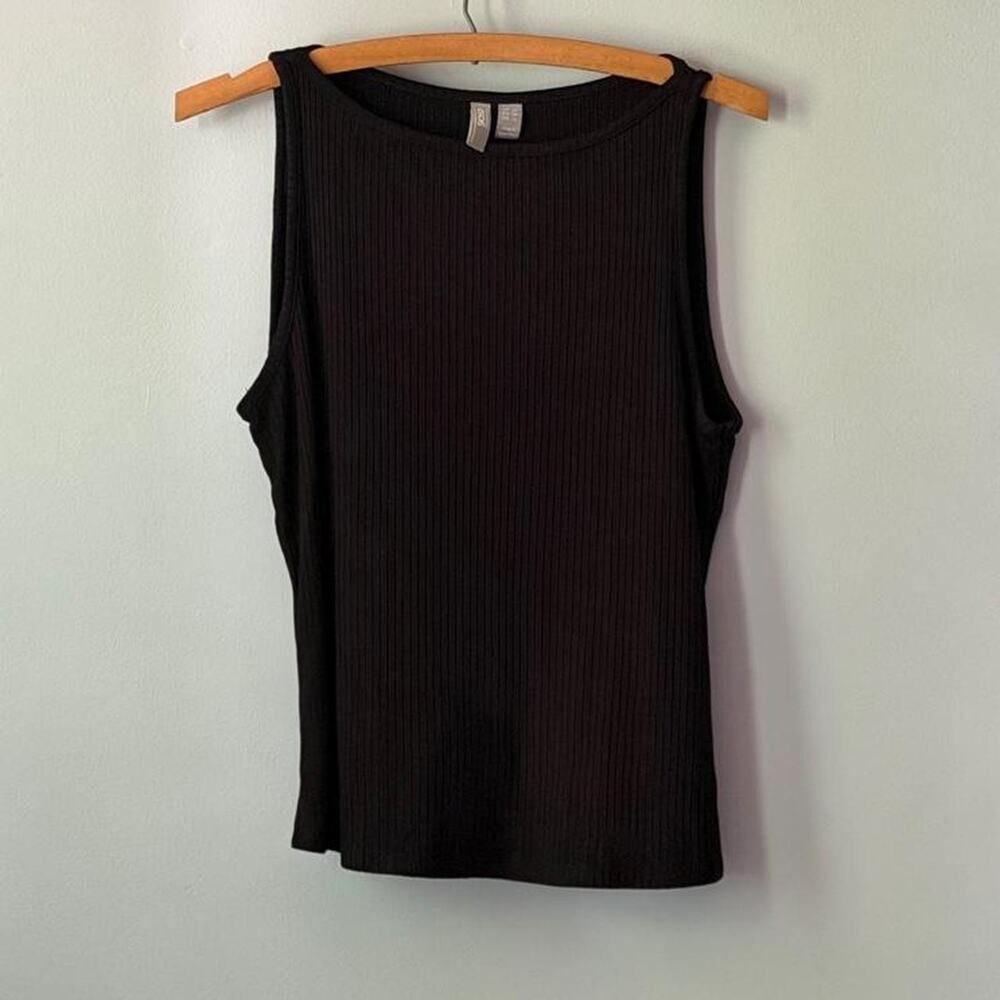 ASOS black ribbed tank top